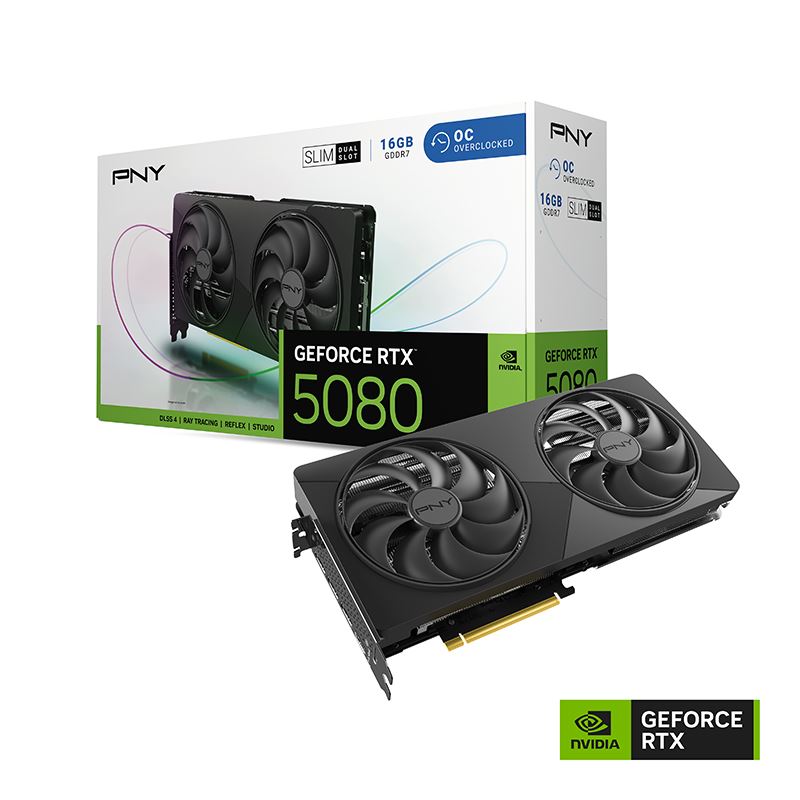 PNY 지포스 RTX 5080 OC D7 16GB Dual Fan Slim